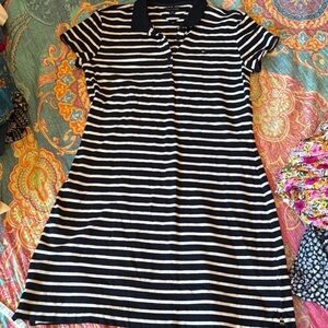 Tommy Hilfiger Black and White Striped Mini Dress